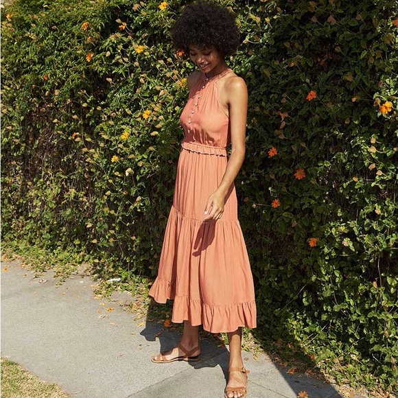 Christy Dawn Reese Dress Deadstock Apricot Size Medium EUC - Picture 1 of 5